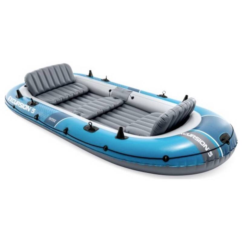 Intex Sportboot Excursion 5 Bootset mit 2 Paddeln bis 600 kg für 5 Personen - 6941057430638
