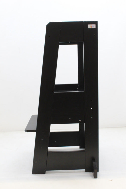 TiSsi Lernturm Felix Holzspielturm Motorik-Lernspielturm Lernspielzeug Schwarz - 4260657581932