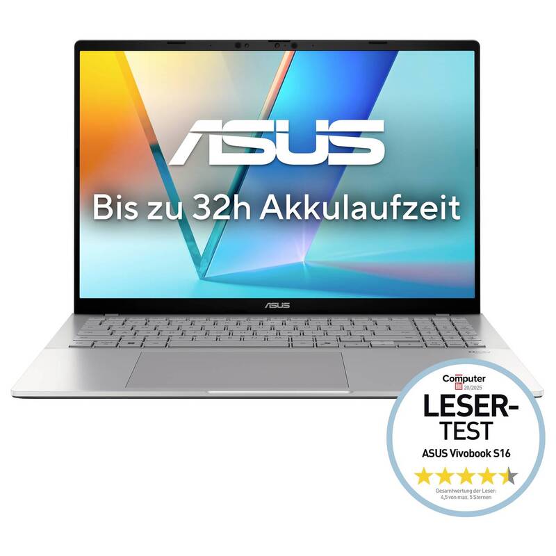 Asus Notebook Vivobook S16 16 Zoll Qualcomm Snapdragon 8 Kerne 16GB RAM 1TB - 4711636378932