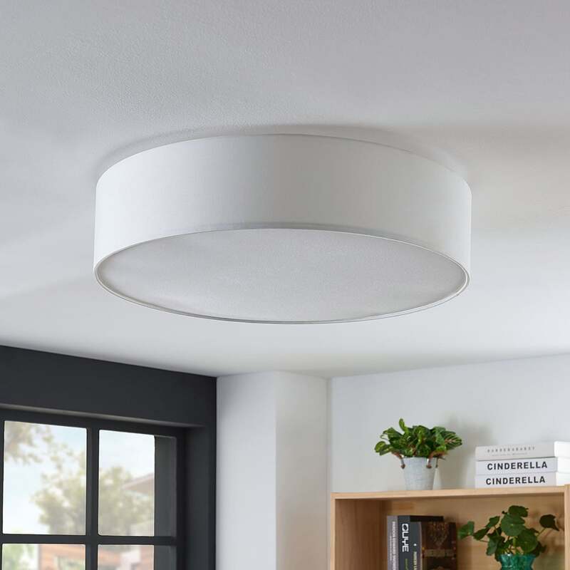 Lindby Deckenlampe Gordana LED Lampe Leuchte dimmbar weiß Ø57cm 15cm hoch - 4251096558814