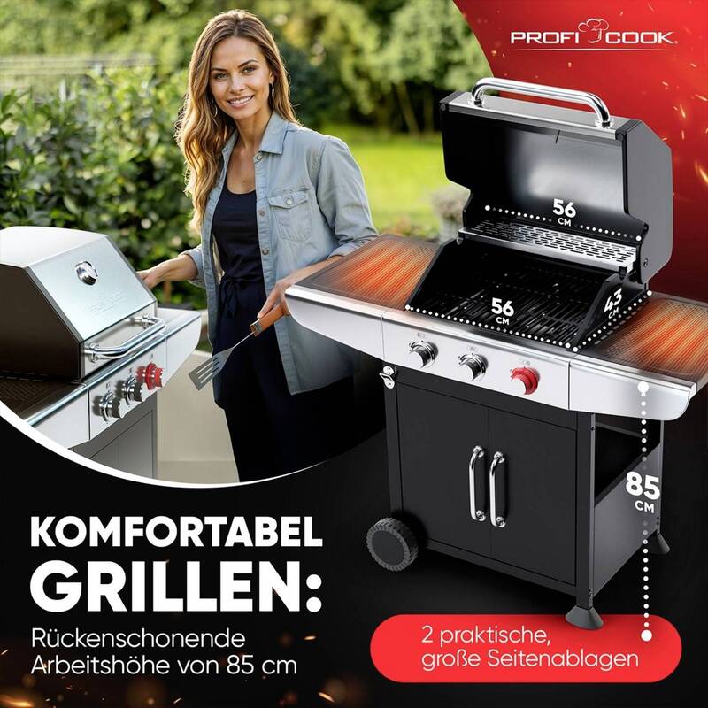 Proficook, Grill a Gas, Gasstandgrill (10kW) - 4006160013108