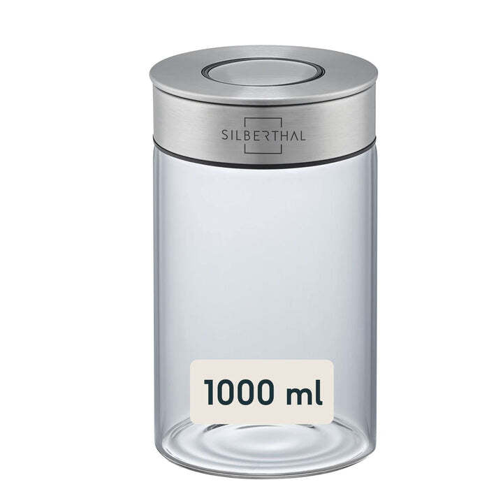 SILBERTHAL Vorratsglas Vorratsbehälter Glasbehälter Transparent 1000ml 2 STÜCK - 4260470466157