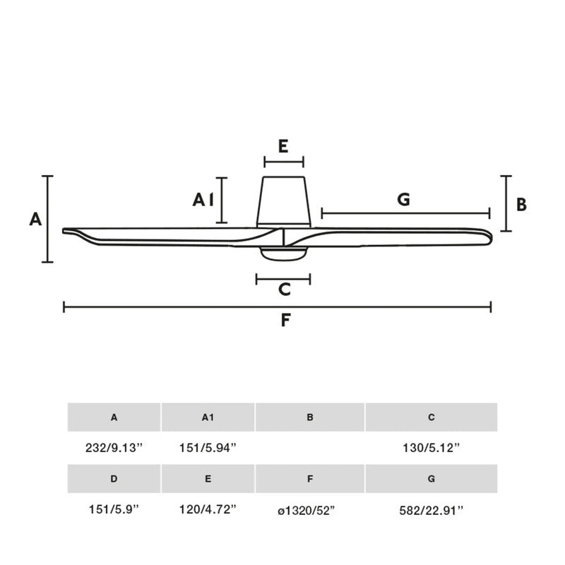 FARO BARCELONA Deckenventilator Heywood L schwarz/holz DC Motor leise 132cm LED - 8421776363298