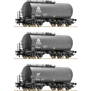 B-Ware Roco Kesselwagen VTG 4-achsige Modelle DC Epoche IV NEM-Schacht 426mm 3er-Set