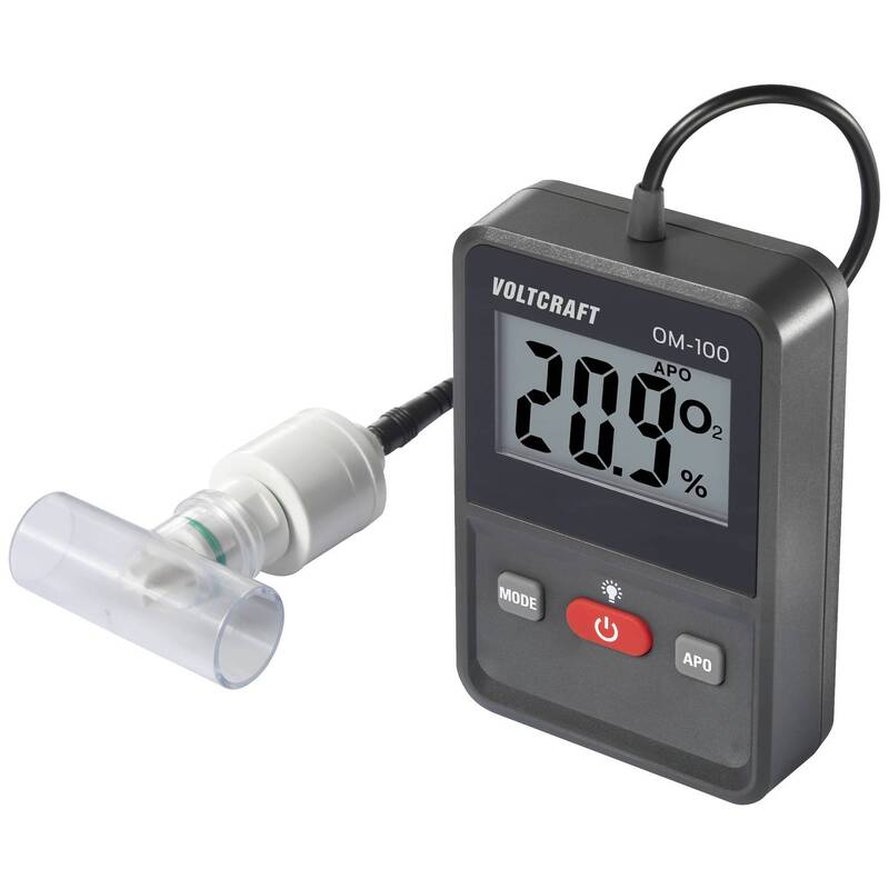 Voltcraft Sauerstoff-Messgerät OM-100 0-100% O2 Kalibriert IP65 192g Messgerät - 4064161213866