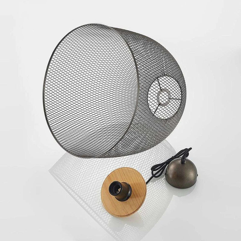 Lindby Monigo Hängelampe Pendelleuchte  Nickel/Wood Deckenlampe Deckenleuchte - 4251911708219