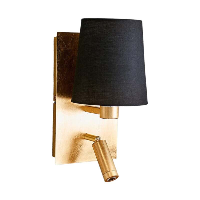 Lindby Wandleuchte Aiden Leselampe Flurleuchte Lampe Leuchte 40W schwarz gold - 4251096554762