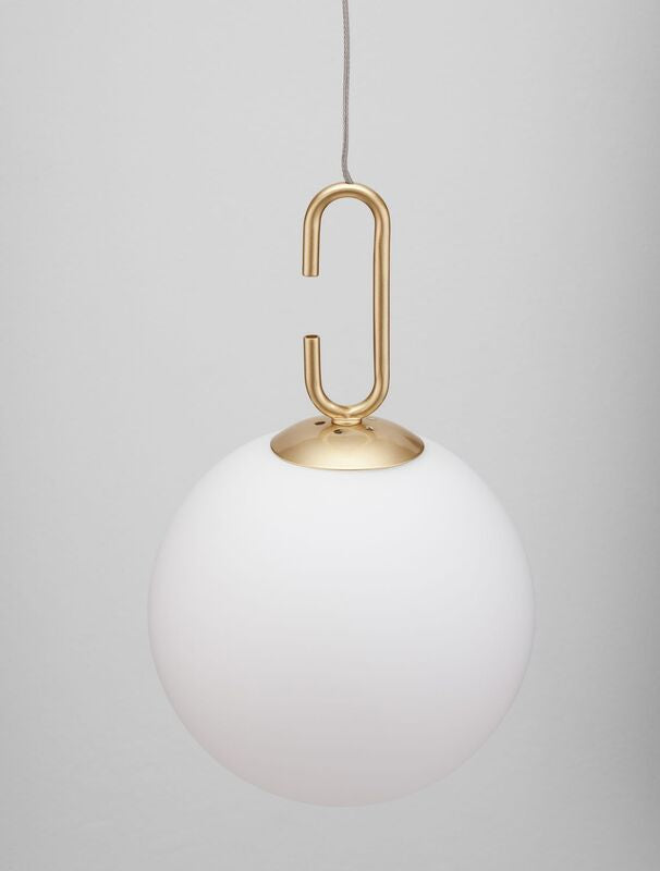 Nova Luce Pendelleuchte Hängeleuchte HOOK LED Gold Glas Warmweiß 10,64 W Ø 18 cm - 5212017434005