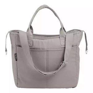 B-Ware Leclercbaby Wickeltasche Windeltasche grau Leinen Handtasche Schultergurt581