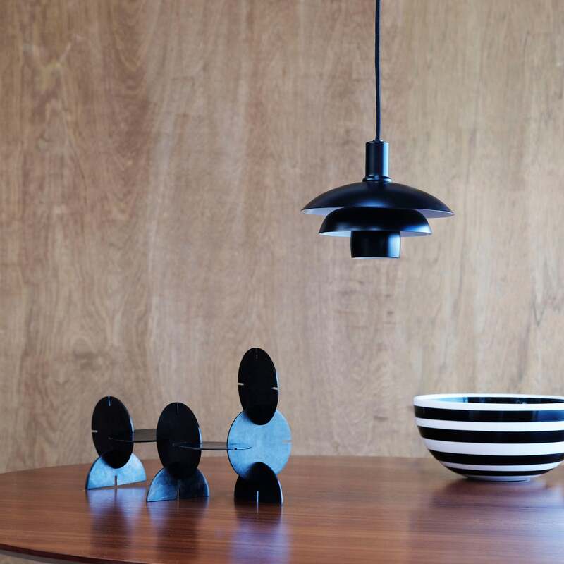 Dyberg Larsen Hängelampe Pendelleuchte Morph Schwarz Metall Ø 30 cm E27 Lampe - 5704709082330