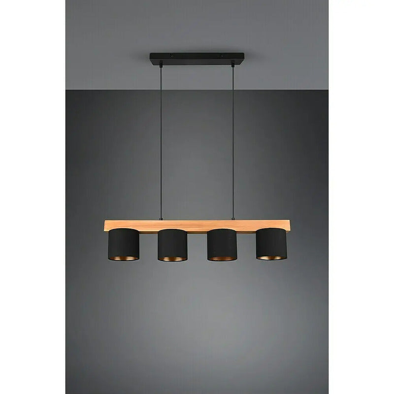 Reality Pendelleuchte Cameron Hängelampe LED 4-flammig naturbelassen 75x12cm - 4017807502923
