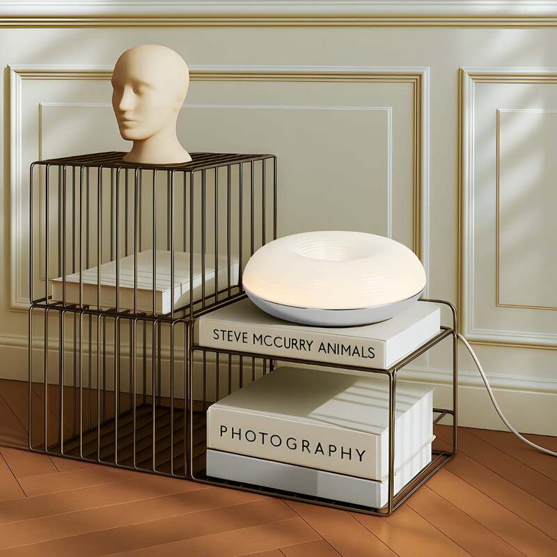 Lindby Tischleuchte Wandlampe Lampe LED Fjora weiß chrom dimmbar - 4255830905513