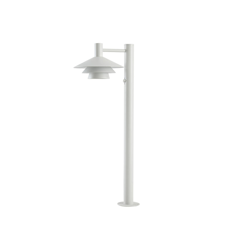 Lucande Wegeleuchte Gartenleuchte Montaro LED Pollerleuchte mit Sensor weiß - 4255830908699