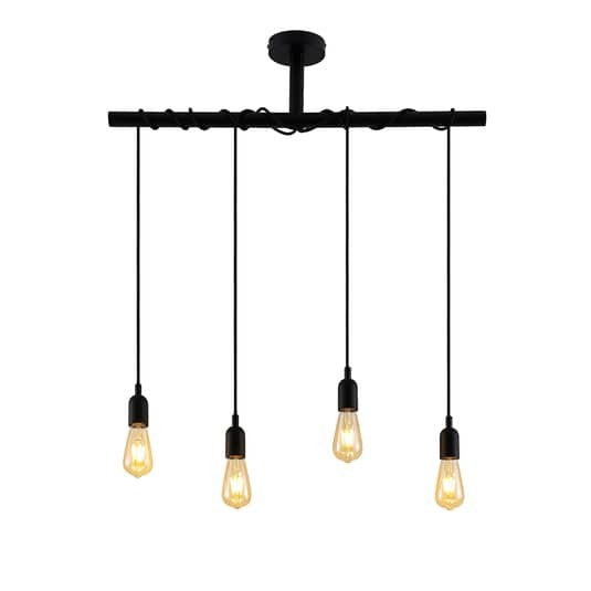 Lindby Kravos Hängelampe Hängeleuchte Pendelleuchte Deckenlampe Leuchte schwarz - 4251096585513