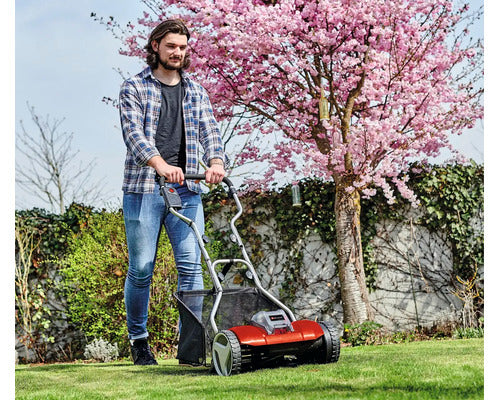 Einhell Akku Rasenmäher GE-HM 18/38 Li Mäher Handrasenmäher ohne Akku rot - 4006825641639