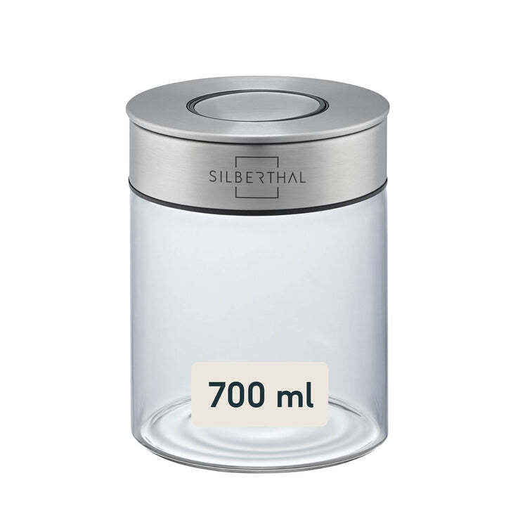 SILBERTHAL Vorratsglas Aufbewahrungsglas Borosilikatglas 700ml 2er Set - 4260470466140