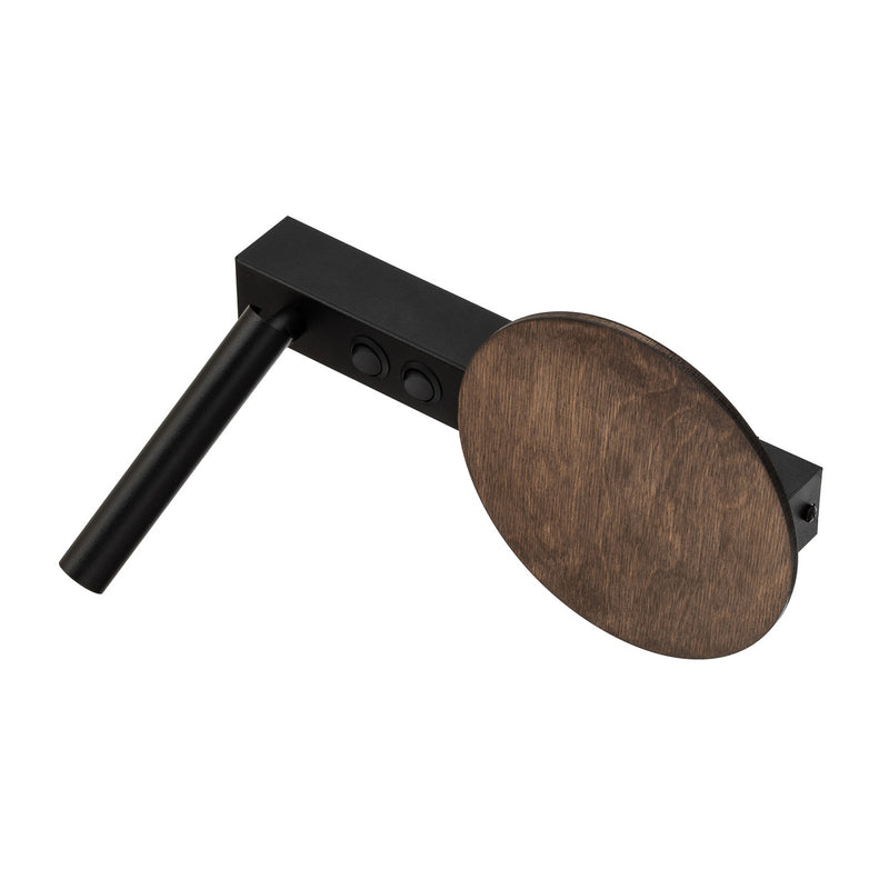 Sigma Wandleuchte Hotel Mood schwarz-braun LED Wandlampe Leuchte Metall Holz - 5902846817857