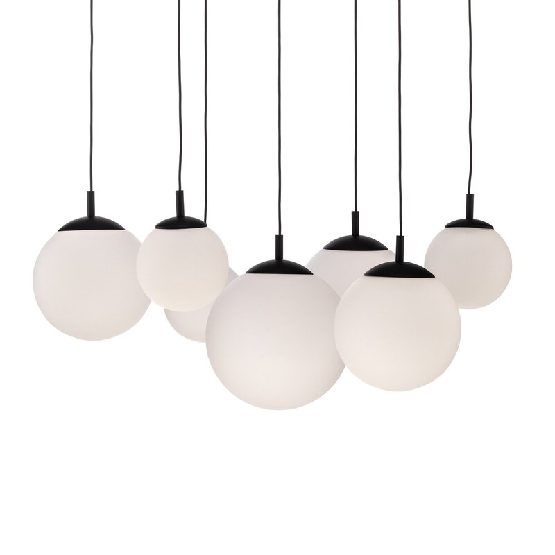 Hängeleuchte Esme Opalglas siebenflammig dezentral Deckenlampe SIEHE TEXT/FOTO - 5901780547943
