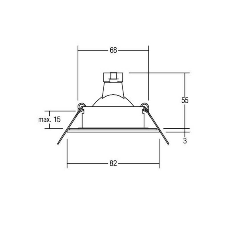 Brumberg Einbauring Einbaustrahler Downlight Schwarz GX5,3 LED Edelstahl Rund - 4251433957621