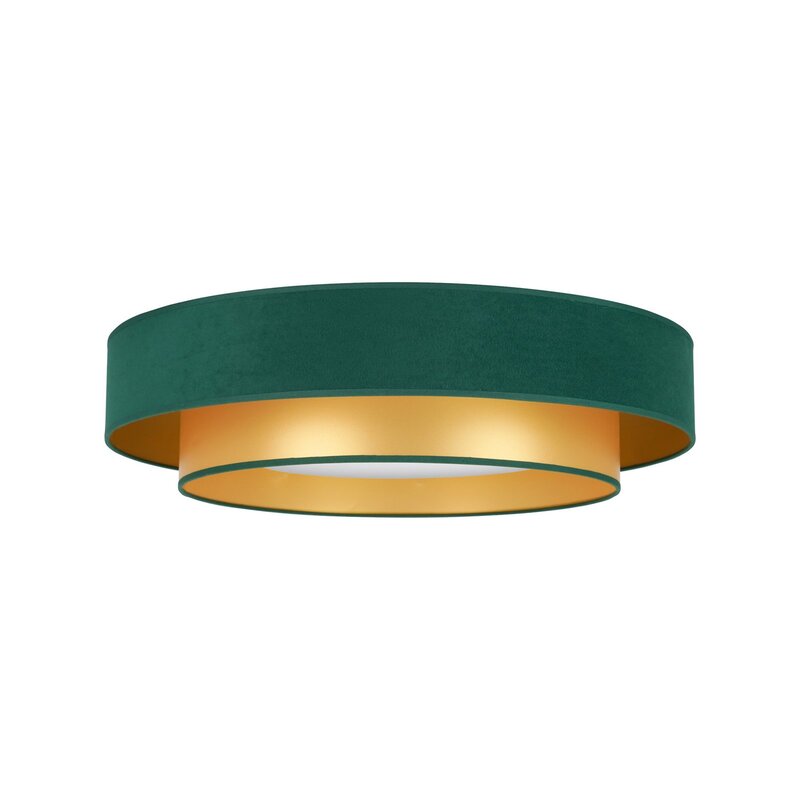 Deckenlampe Lampe LED Luneta Fernbedienung Samt dunkelgrün gold Deckenleuchte220 - 5905317606394
