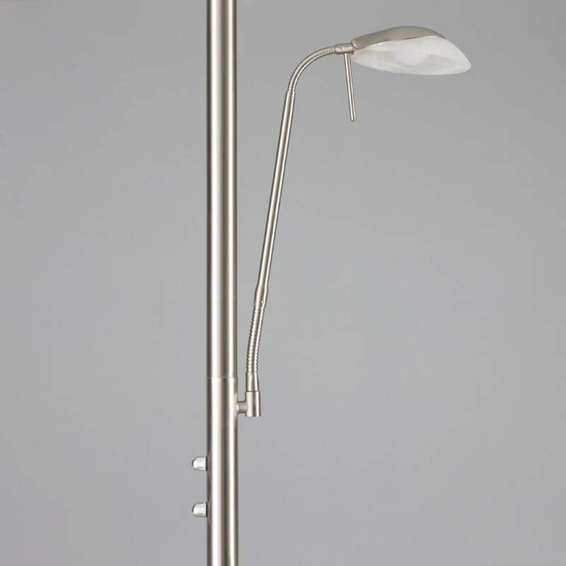 Lindby Stehleuchte Deckenfluter LED Leselicht Ragna nickel dimmbar Leselampe - 4251096519662