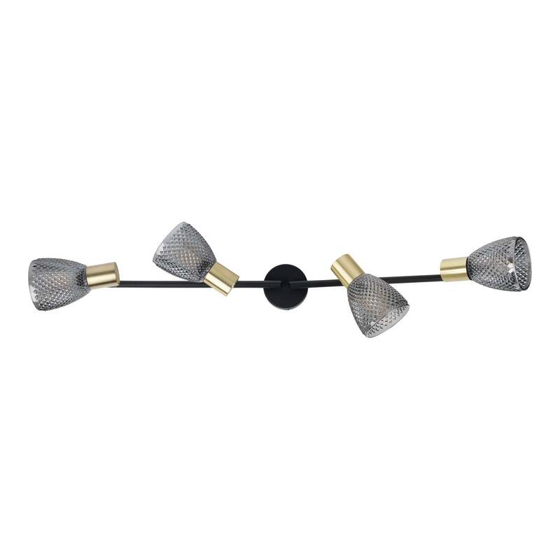 Näve Deckenleuchte Lindita 4-flammig LED Lampe Leuchte rauchgrau 76x8,5cm - 4003222897508