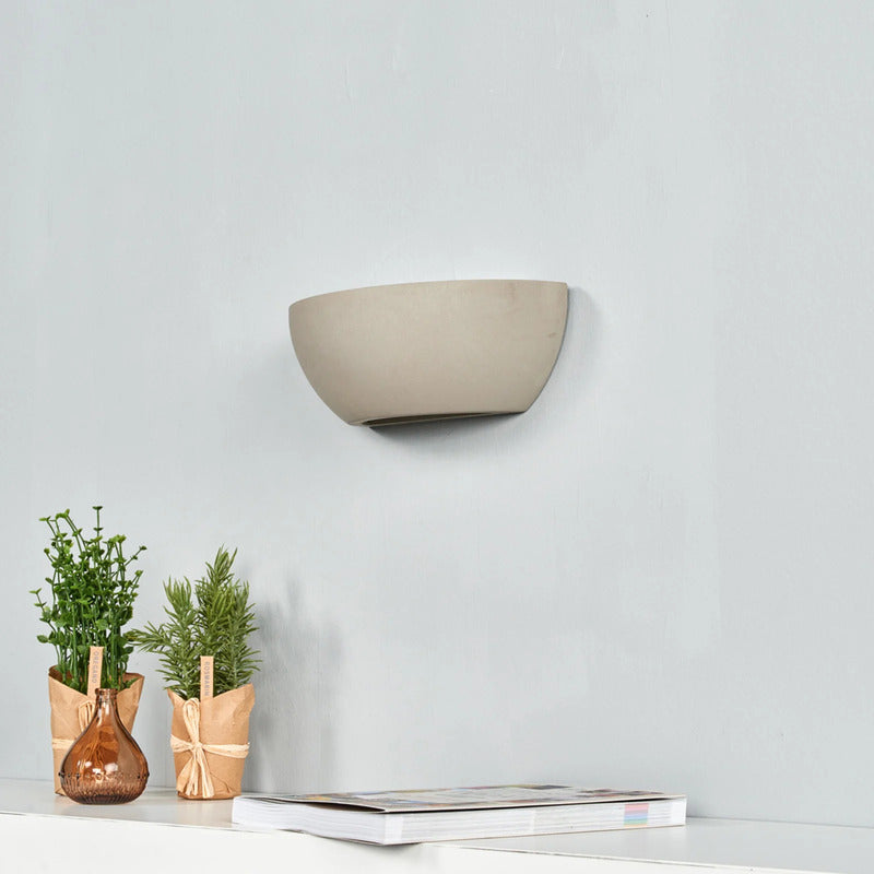 Lindby Wandleuchte Lampe Renata LED Wandlampe dimmbar grau Beton 24,5x9,5cm - 4251096524444