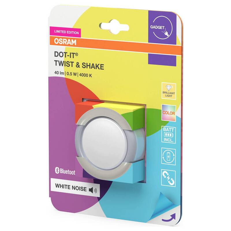 OSRAM Mobile Kleinleuchte Dot-It Twist LED Lampe grau 3 Leuchtmittel 14h Akku - 4058075849280