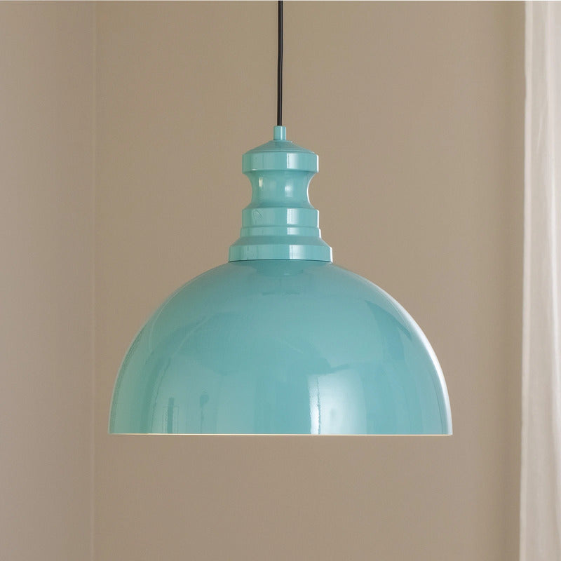 Pendelleuchte Kure Hängelampe türkis Metall Leuchte Ø 40 cm E27 LED Lampe - 8684283485185