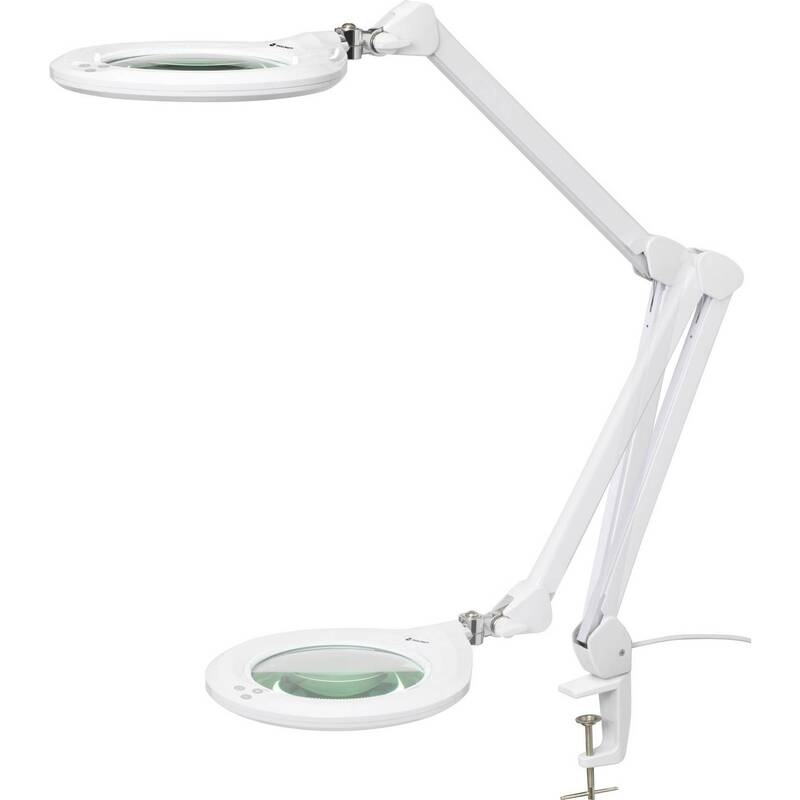 TOOLCRAFT Lupenleuchte Vergrößerungslampe LED Tischklemme Glaslinse Kaltweiß - 4064161194813
