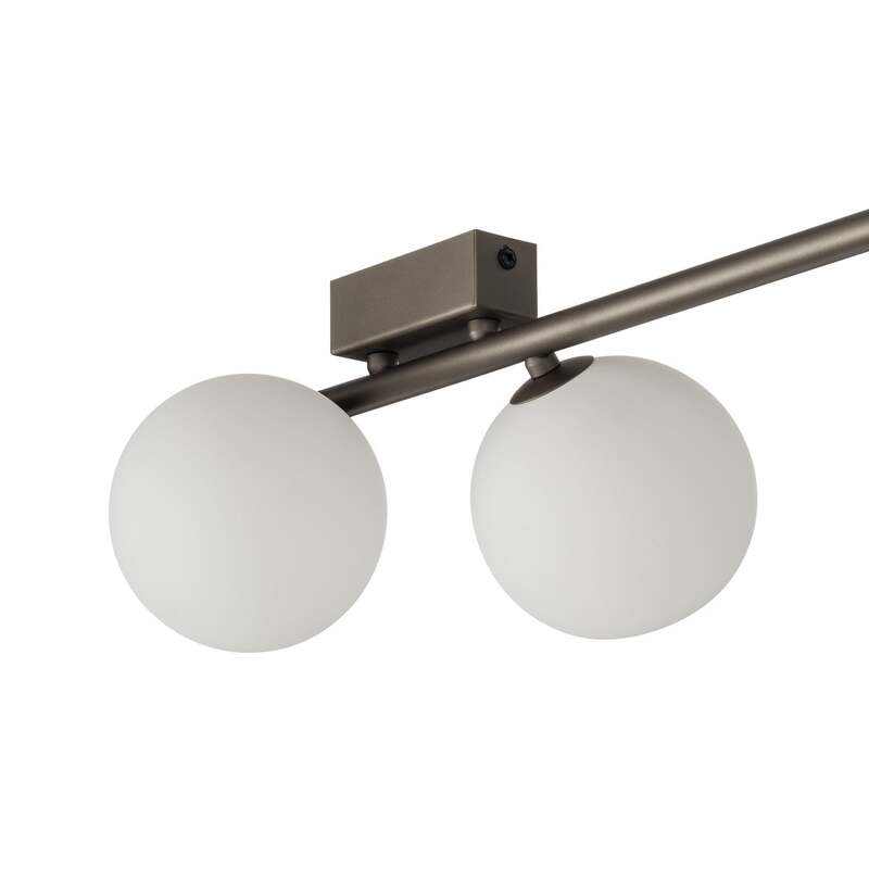 Deckenleuchte Imelo 6-flammig LED dimmbar braun Glas 200cm Leuchte Lampe - 5906135113323