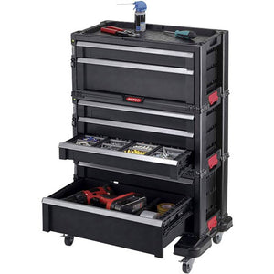 B-Ware Keter Werkstattwagen schwarz 7 Schubladen Werkzeugwagen Handwerkzeug 60x38x83cm