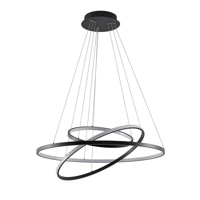 Lucande Pendelleuchte Hängelampe LED schwarz Ezana Leuchte Aluminium dimmbar - 4251911705157