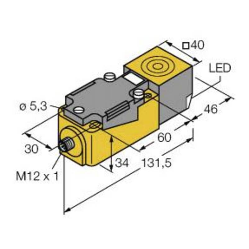 Turck Induktiver Sensor NI50U-CP40-AP6X2-H1141 PNP Schließer nicht bündig 50mm - 4047101080117