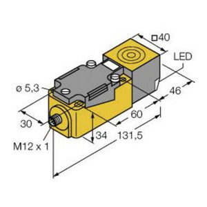 B-Ware Turck Induktiver Sensor NI50U-CP40-AP6X2-H1141 PNP Schließer nicht bündig 50mm