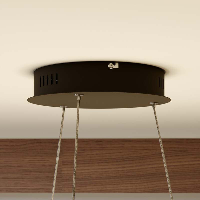 Lindby Pendelleuchte Hängelampe LED schwarz Aluminium Metall Kunststoff Olada - 4251096575705