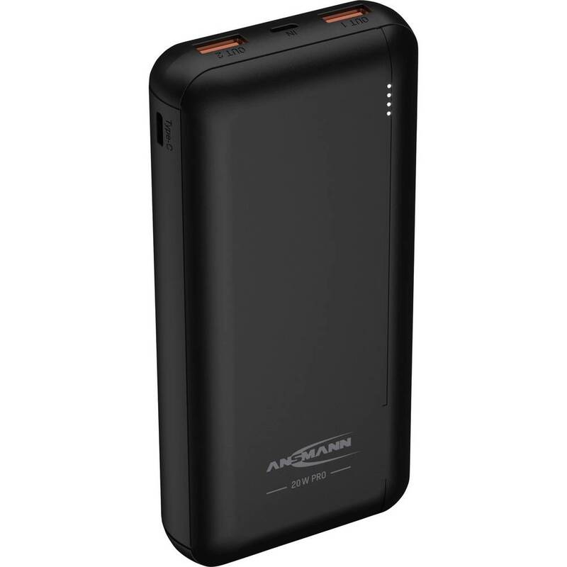 Ansmann Powerbank 20000mAh Akku Ladegerät USB-C Zusatzakku 467g kompakt mobil - 4013674187195