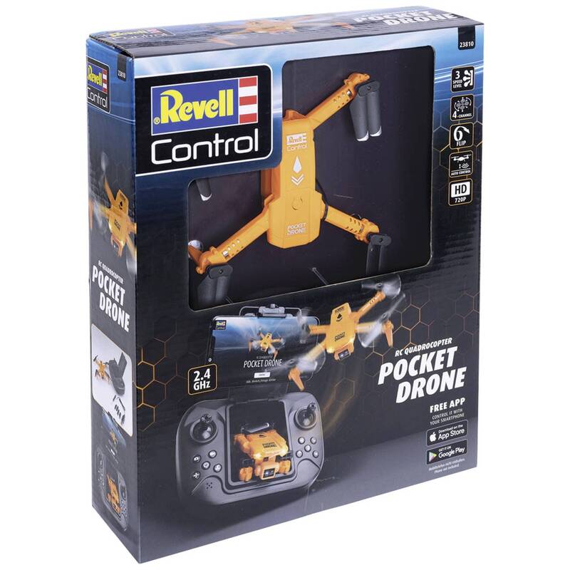 Revell Control Quadrocopter Drohne RtF mit 720K Kamera für Luftfotografie 59g - 4009803223810