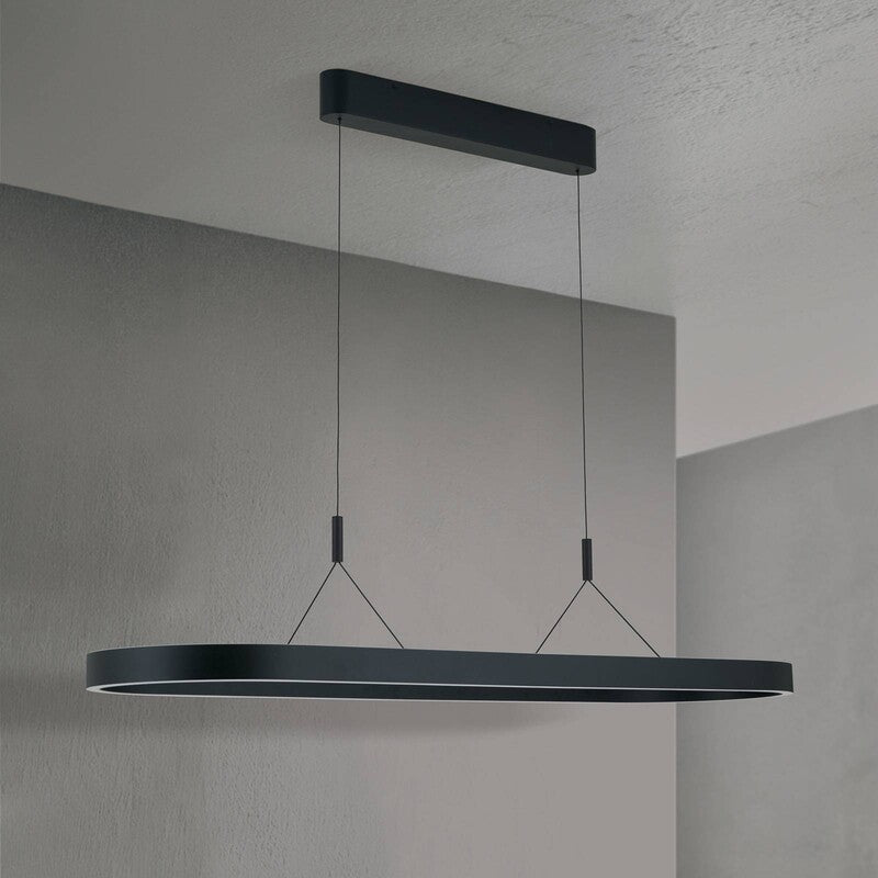 Orion Pendelleuchte Hängeleuchte CARRARA LED dimmbar schwarz 120cm modern 80W - 9003090279296