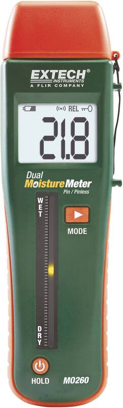 Extech MO260 Materialfeuchtemessgerät Messbereich Baufeuchtigkeit Messgerät - 0793950472606