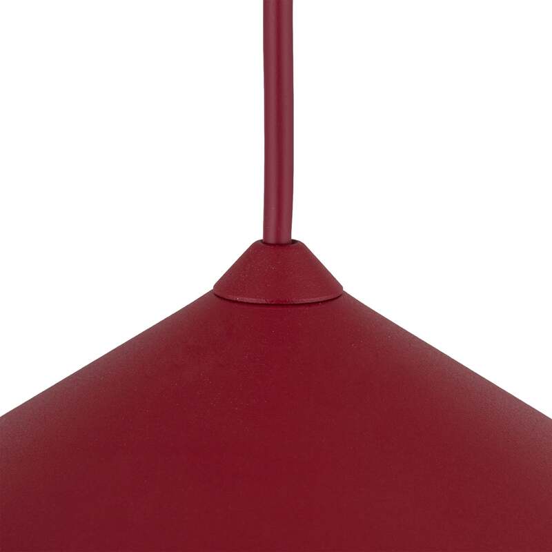 TK-Lighting Hängeleuchte Lume XL LED Pendelleuchte dimmbar burgunderrot Ø49cm - 5906135116973