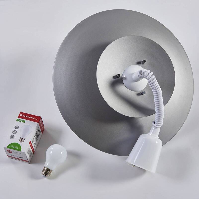 Lindby Hängeleuchte Nadija Deckenlampe Lampe Küchenlampe Leuchte Licht E27 grau - 4251096525465