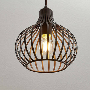B-Ware Lindby Frances Hängeleuchte Leuchte Lampe Hängeleuchte Esszimmerlampe braun 1-fl