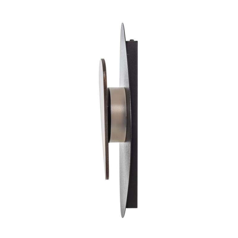 LED Wandleuchte Pedra schwarz Holz Stahl 3000K warmweiß Designer Leuchte 25x36cm - 5905143289822