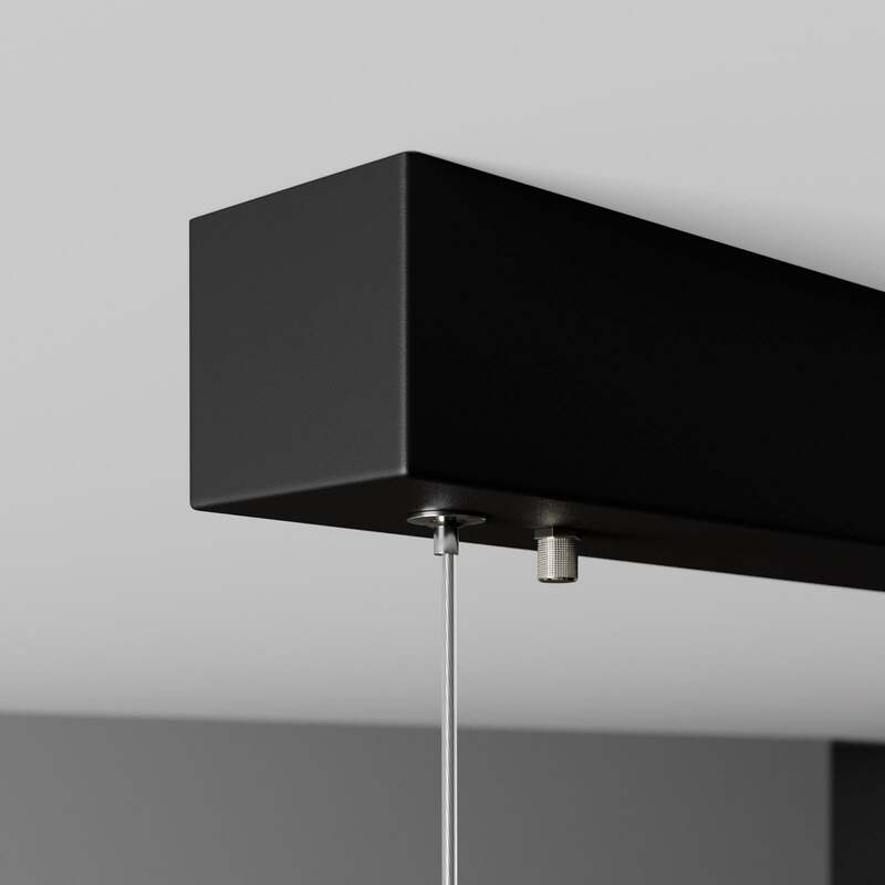 quitani Pendelleuchte Hängeleuchte Lexa LED dimmbar eiche schwarz 118cm - 4251096570458
