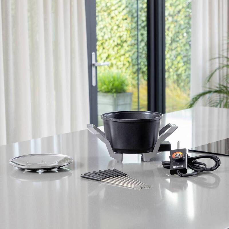 Princess Fonduegerät Fondue 800W Kontrollleuchte 1,5l Aluminium schwarz - 8713016100511