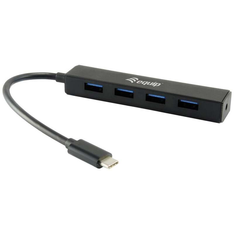 EQUIP USB Hub Verteiler USB C USB 3.2 Gen 1 4 Port Adapter für Notebook 2 STÜCK - 4015867208472