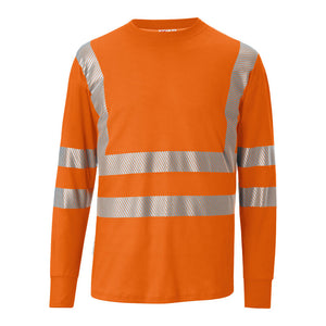B-Ware Kübler Longsleeve Shirt Pullover REFLECTIQ PSA 2 Form 5045 warnorange Größe XL