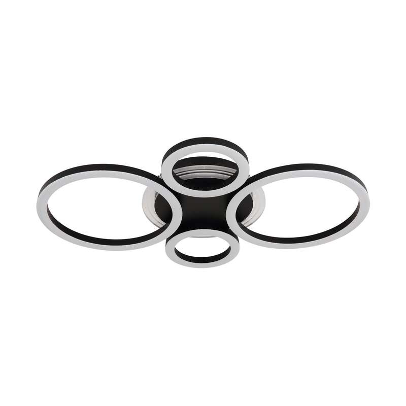 Globo Deckenleuchte Loretta LED Lampe Leuchte CCT dimmbar schwarz 53cm 2500lm - 0000010057431