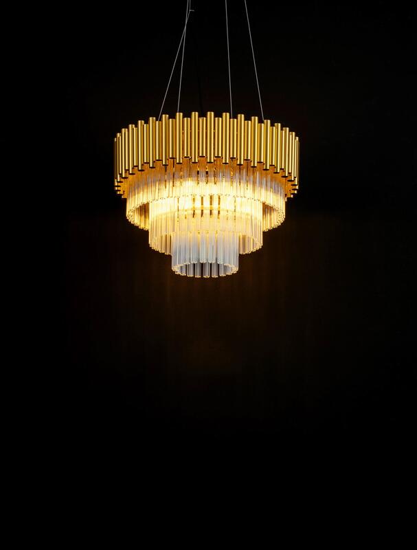 Nova Luce Pendelleuchte Hängeleuchte MAGNOLIA Gold Kronleuchter dimmbar E14 LED - 5212017435026